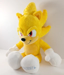 Build A Bear SUPER SONIC Sonic The Hedgehog 2 Yellow Stuffed Plush Toy EXCELLENT - Picture 1 of 13