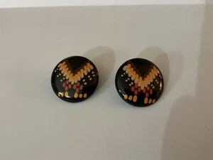 Pendientes Acrílicos De Colección Pintados Estilo Años 80 Post 1-1/2” De Moda - Imagen 1 de 3