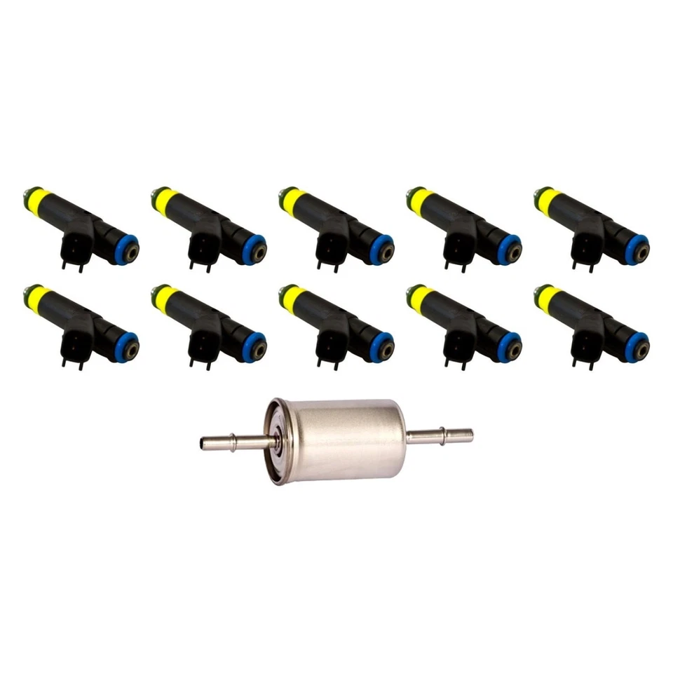 For Ford F-250 Super Duty 05-10 Motorcraft Fuel Injector w Fuel Filter Kit Foto 1 de 4