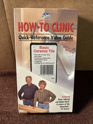 HOW-TO-CLINIC Quick Reference Video Guide VHS Basic Ceramic Tile-RARE- - Image 1 of 4