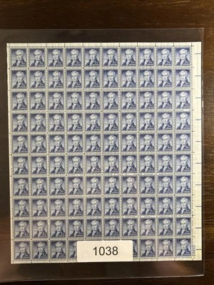 1038 US Mint Sheet, 5 Cent James Monroe, Mint NH - Image 1 of 3