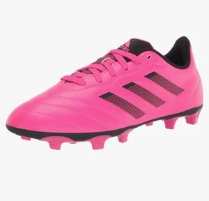 Adidas Kids' Goletto VII Firm Ground Soccer Shoe Team Shock Pink/Black Sz 3.5 - Picture 1 of 8