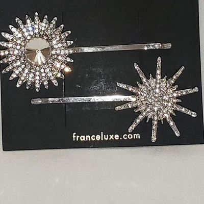 ¡ESPECTACULAR! Bobbies de cristal Sunburst & Starburst FRANCIA LUJO Bobby Pins Foto 1 de 3