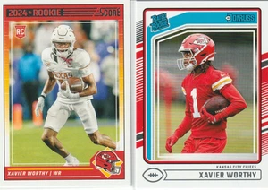 2024 Donruss & Score Kansas City Chiefs Xavier Worthy #324 & 398 (2 Karten Lot) - Bild 1 von 1