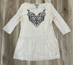 Flying Tomato Lace Boho Embroidered Dress Women’s Size L - Picture 1 of 5