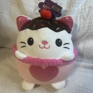 Cuddle Crew Stofftier Plüsch Katze Kätzchen im Cupcake mit Herz 8 Zoll - Bild 1 von 6
