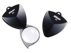 Nikon 8D Black NEW POCKET TYPE 2x Magnifying Reading Loupe - made in Japan - Picture 1 of 2