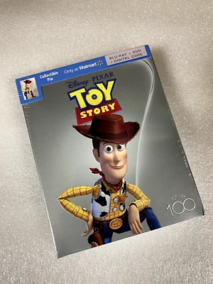 Toy Story Disney Pixar Disney 100 Edition Blu-Ray, DVD, Digital, Collect Pin New - Image 1 of 4