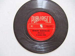 Benito Mussolini – Discorso 2 Ottobre 1935 - Disco Flexi Vinile 45 Giri 7" - Imagen 1 de 1