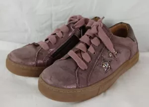 Froddo Pink Lace Up Shoes Sneakers Sparkle Glitter Stars Girls Size 32 US 1 - Picture 1 of 8