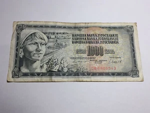 Billete Yugoslavia 1000 Dinara 1981 - Imagen 1 de 2