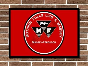 Massey Ferguson Traktoren Metallschild Garagenschild Vintage Retro Mann Höhle - Bild 1 von 4