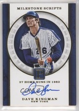 2016 Panini Pantheon Milestone Scripts Gold /49 Dave Kingman #MS-DK Auto