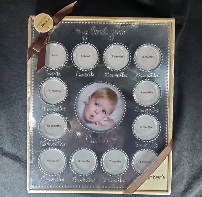 Carter's My First Year Baby Photo Picture Frame Collage New Sealed Gift Box - Image 1 of 4