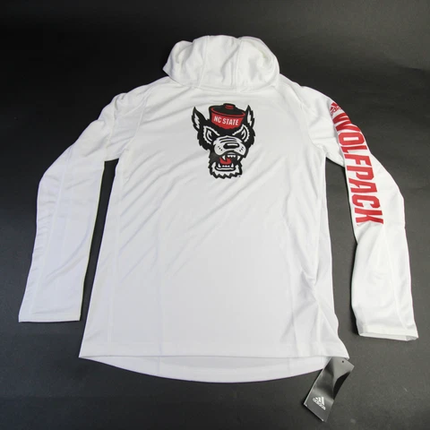 NC State Wolfpack adidas Long Sleeve Shirt Men's White Used Cover