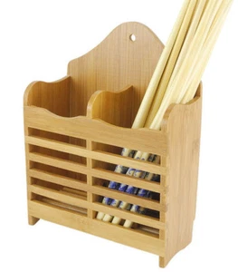 Bamboo Wooden Chopsticks Holder Box Storage Light Strong Elegant Decoration - Bild 1 von 5