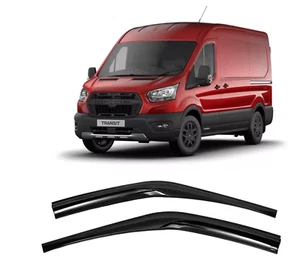 FORD TRANSIT V363 2014 ONWARDS WIND-SUN-RAIN-DEFLECTORS-VISOR SET 2 PCS - Picture 1 of 11