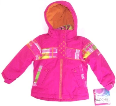 Big Chill Little Girls Size 4 3 in 1 Fleece Lined Hooded Winter Jacket NWT Pink - Image 1 of 4