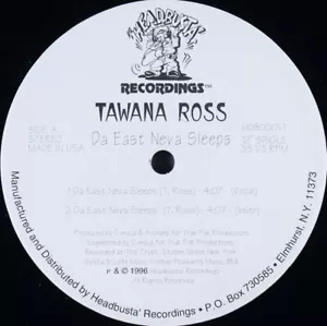 Tawana Ross - Da East Neva Sleeps (12", Single) (Mint (M)) 3231496534 - Picture 1 of 3