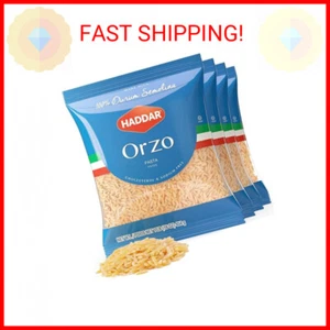 Haddar 100% Durum Semolina Orzo Pasta 16oz (4 Pack) | Great Value! - 4 lbs | Gre - Picture 1 of 2