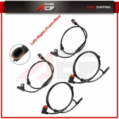 4 Pcs ABS Sensor Left & Right For Mercedes-Benz C350 For Mercedes-Benz C300 2010 - Image 1 of 4