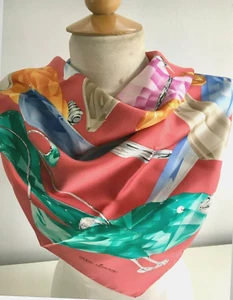 SILK SCARF BIRDS Dzn.By Daniel Swarowski Brand New Made in Italy - Picture 1 of 5