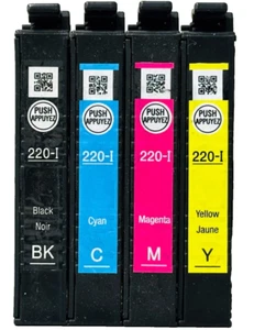 Neu Original Epson 220-I Schwarz Cyan Magenta Gelb 4 Stück Tintenpatronen - Bild 1 von 2