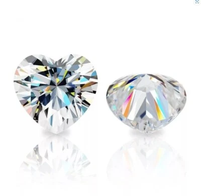EGL Lab-created Loose Diamond 1.00 Carat H / VVS2 clarity Heart Cut P63 - Image 1 of 4