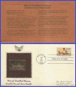 USA8 #1925 ADDR RÉPLICA DORADA FDC Año Internacional del Desayuno - Imagen 1 de 1