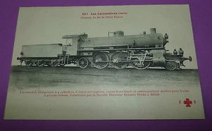 POSTCARD CPA LOCOMOTIVE TRAIN ITALIA ERNESTO BREDA MILANO 6 ROUES RAIL N°287 - Imagen 1 de 1