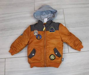 Disney Star Wars Boys Jacket Size 3T Patches Skywalker Jedi Rebel Pilot RARE - Picture 1 of 12