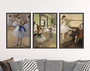 Edgar Degas Set of 3 Ballet Prints - Violin Dancing Posters Art Kids Room Gift