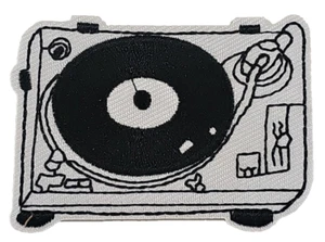 White Turntable - Embroidered Patch - Picture 1 of 2