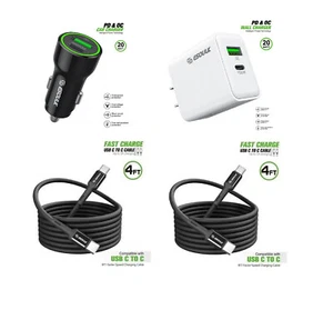 Chargeur Maison Voiture 20W 2X USB Type C vers C pour Samsung Galaxy S25 SM-S931 - Photo 1 sur 8