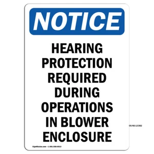 Hearing Protection Required During OSHA Notice Sign Metal Plastic Decal - Picture 1 of 5
