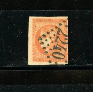 KMC4076-Frankreich #7 (F974) Ceres 1850 40c orange auf gelblich, U, sehr guter Erhaltungszustand, CV 360,00 $ - Bild 1 von 2