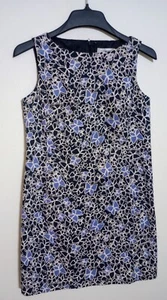 Coldwater Creek Sheath Dress Sleeveless Butterflies Black Purple Size 8 Petite - Picture 1 of 4