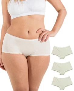 Ropa Interior B2BODY Mujeres Algodón Orgánico Pantalones Cortos Pantalones Cortos Talla S-4XL (paquete de 3) - Imagen 1 de 10