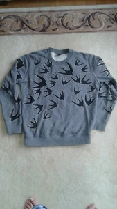 ALEXANDER MCQUEEN MEN SWEATER SPPAROWS SIZE M GRAY COLOR - Picture 1 of 6
