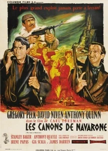 THE GUNS OF NAVARONE MOVIE POSTER Gregory Peck RARE 5 - Picture 1 of 1