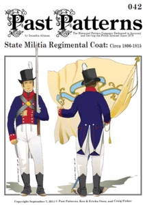 Past Patterns 0042 - Early 1800s State Militia Coat Pattern for Chest 50"-56" - Picture 1 of 2