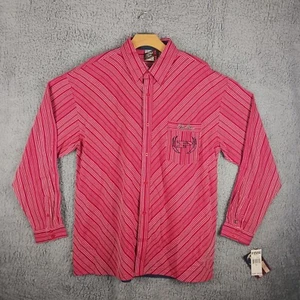 Phat Farm Shirt Mens XL Red Striped All Over Long Sleeve Dead Stock Vintage Y2K - Picture 1 of 11