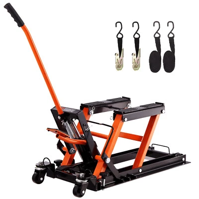 VEVOR Motorcycle Hydraulic Pump Hoist Jack 1500 LBS ATV Non-Slip Dirt Bike Stand - Image 1 of 4