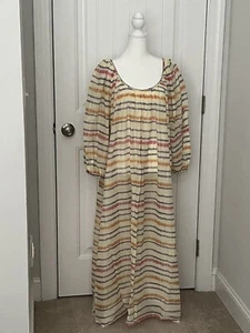 ZARA NWT Women’s Size S Oversized Multi Striped Maxi Coverup Dress - Picture 1 of 6