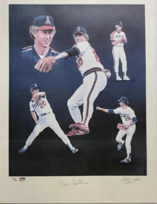 DON SUTTON Signed 18×24 Christopher Paluso Lithograph Ltd Ed #149/310 (PSA/DNA) - Image 1 of 4