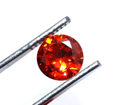 Lote de 40 piezas de piedras preciosas de circón naranja natural de 6 mm con certificación camboyana Foto 1 de 4