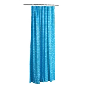 Blue Shower Curtain Bathroom Home Water Resistant Mosaic Design Lightweight New - Picture 1 of 2