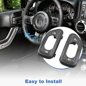 Front Door Lock Switch Bezels For Jeep Wrangler JK 2011-18 68185911AA 68185910AA - Picture 1 of 8