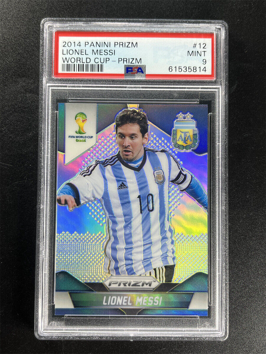 2014 Panini Prizm FIFA World Cup Brazil Lionel Messi Silver PSA 9 Mint