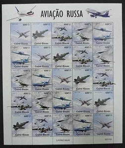 QW39 2013 GUINEA-BISSAU RUSSISCHE LUFTFAHRTFLUGZEUGE #6724-28! UNIKAT SH MNH - Bild 1 von 1